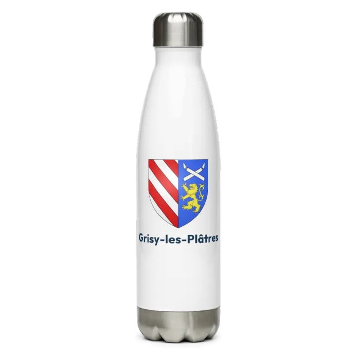 Gourde inox — blason de Grisy-les-Plâtres
