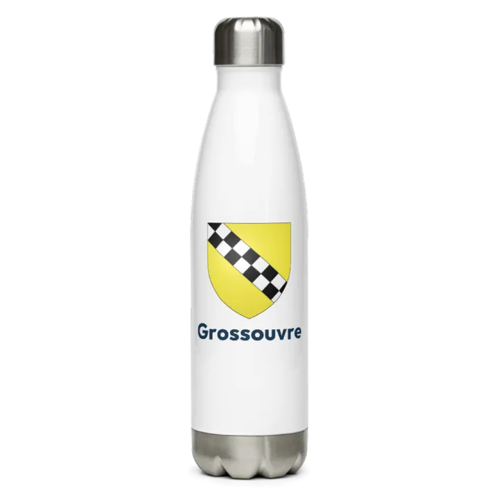 Gourde inox blason de Grossouvre