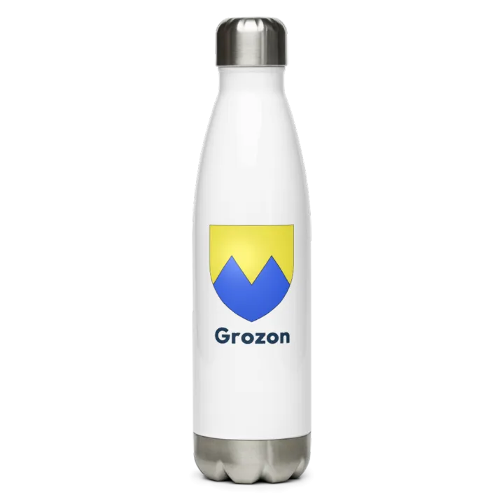 Gourde inox blason de Grozon