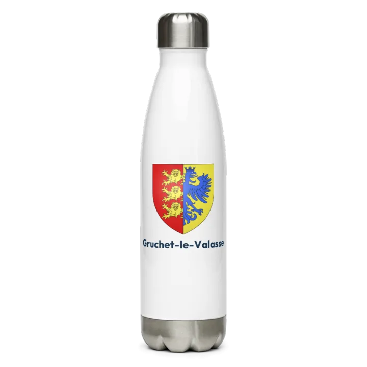Gourde inox — blason de Gruchet-le-Valasse