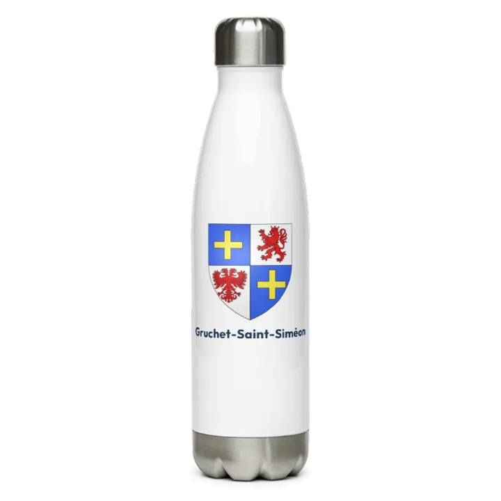 Gourde inox blason de Gruchet-Saint-Siméon