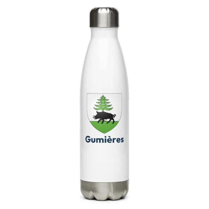 Gourde inox — blason de Gumières