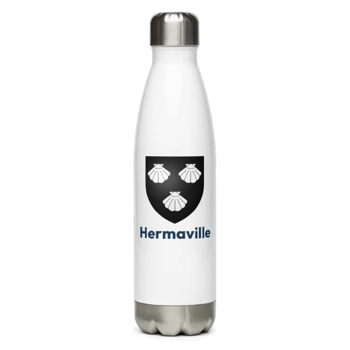 Gourde inox — blason d'Hermaville