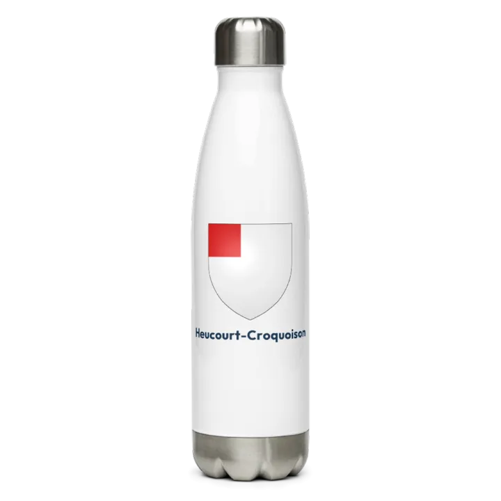 Gourde inox — blason d'Heucourt-Croquoison