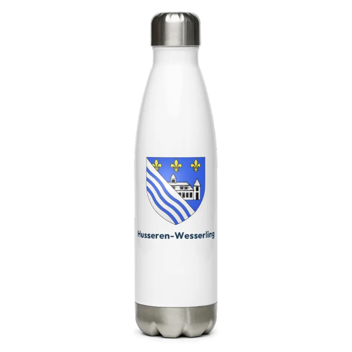 Gourde inox — blason de Husseren-Wesserling