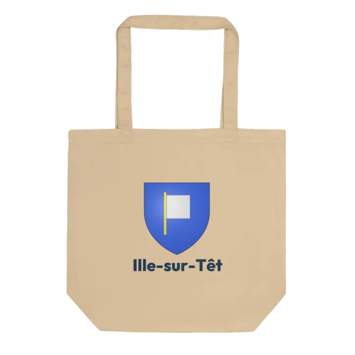 Tote bag coton bio — blason d'Ille-sur-Têt