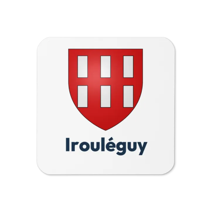 Sous-verre liège blason de Irouléguy