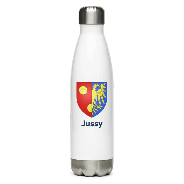 Gourde inox — blason de Jussy