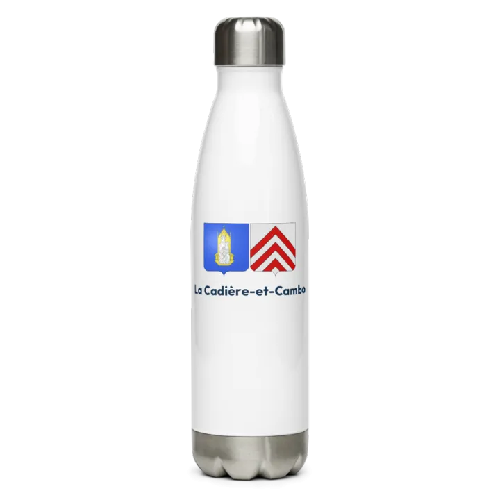 Gourde inox — blason de la Cadière-et-Cambo