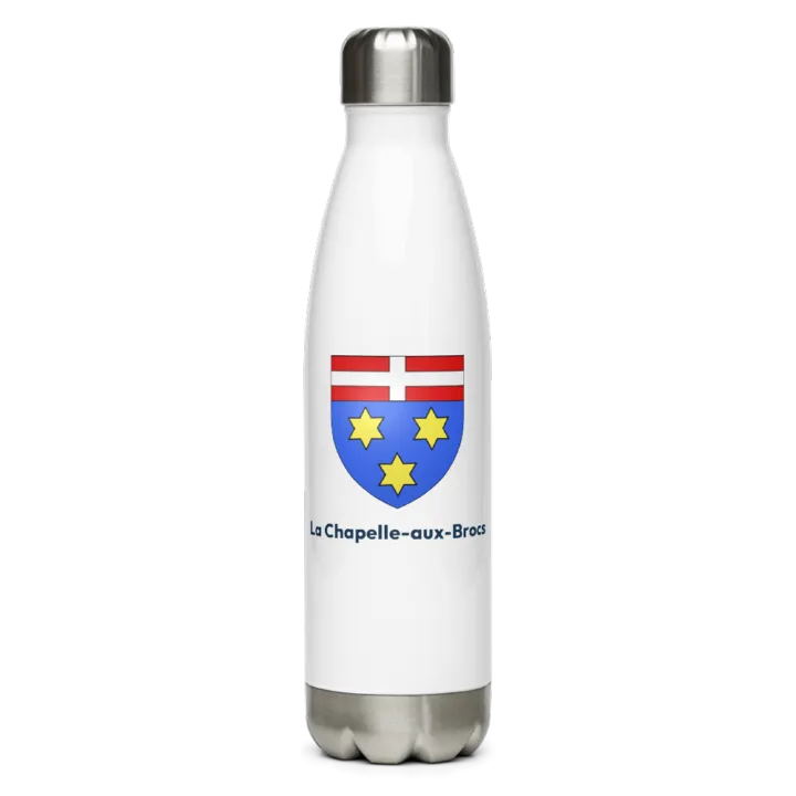Gourde inox blason de La Chapelle-aux-Brocs