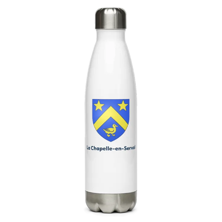 Gourde inox — blason de la Chapelle-en-Serval