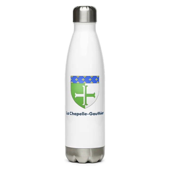 Gourde inox — blason de la Chapelle-Gauthier