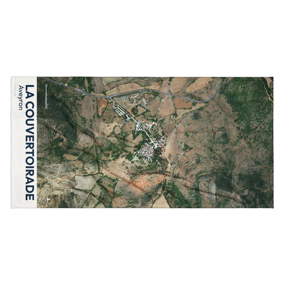 Serviette cartographique — carte de La Couvertoirade