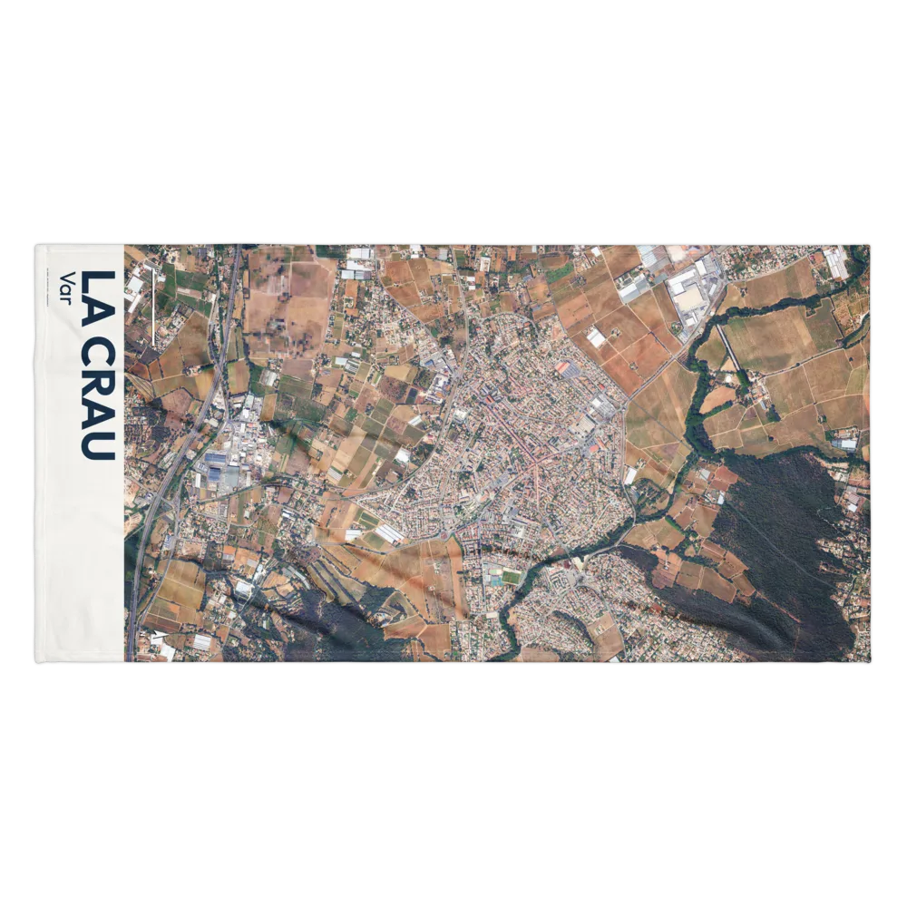 Serviette cartographique — carte de La Crau