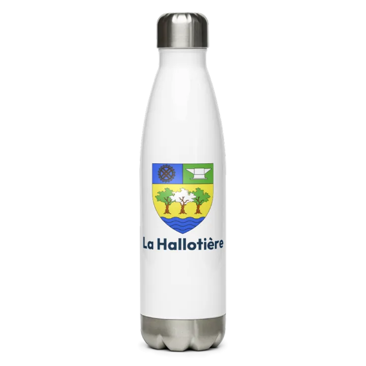 Gourde inox — blason de la Hallotière