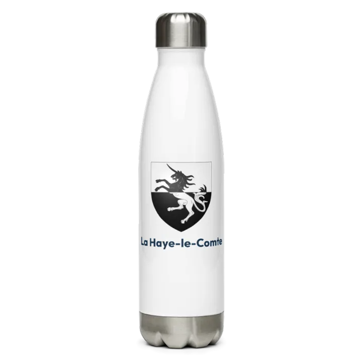Gourde inox — blason de la Haye-le-Comte