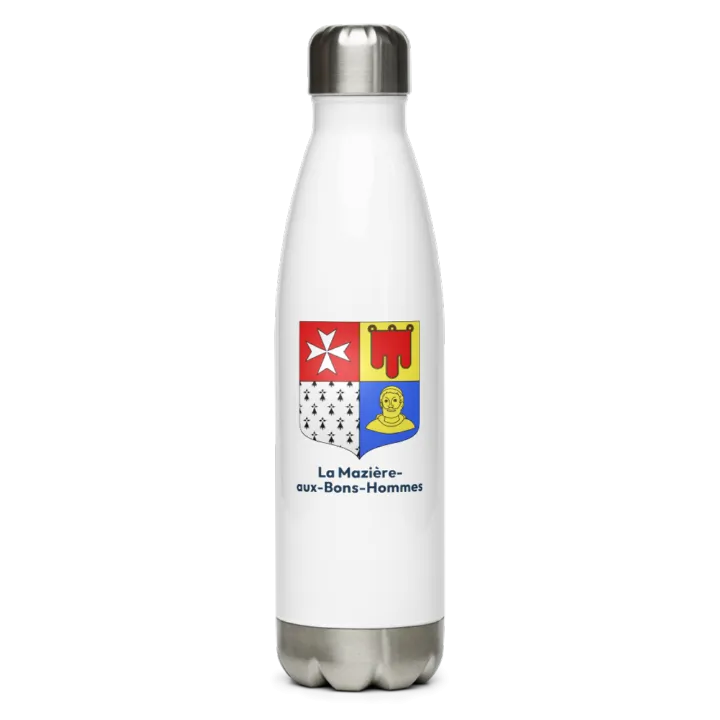 Gourde inox blason de La Mazière-aux-Bons-Hommes