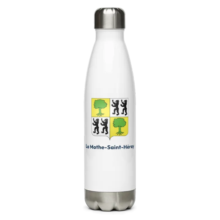 Gourde inox — blason de la Mothe-Saint-Héray