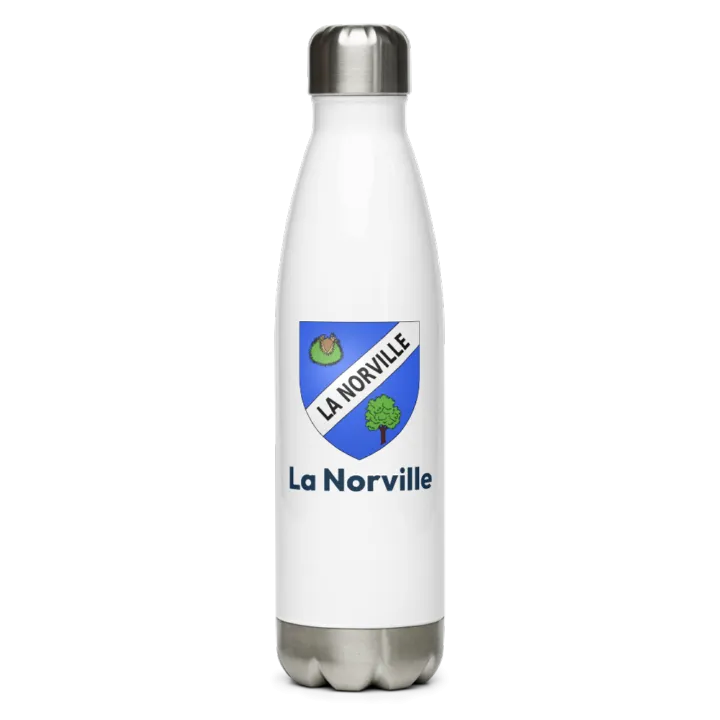 Gourde inox — blason de la Norville