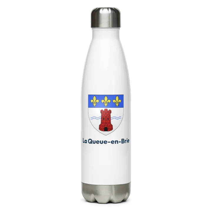 Gourde inox — blason de la Queue-en-Brie