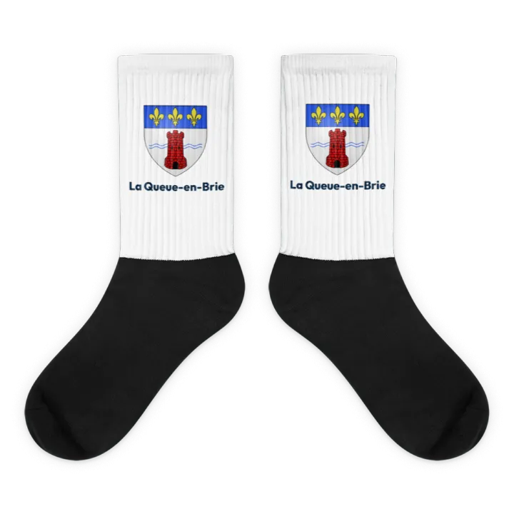Chaussettes — blason de la Queue-en-Brie