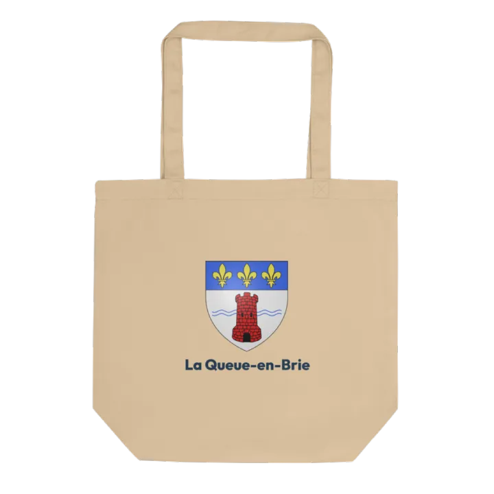 Tote bag coton bio — blason de la Queue-en-Brie
