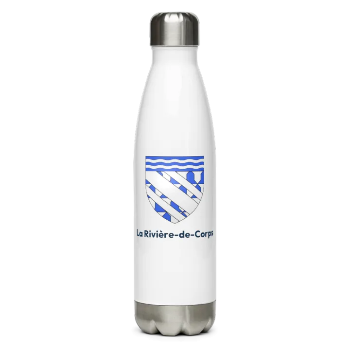Gourde inox — blason de la Rivière-de-Corps