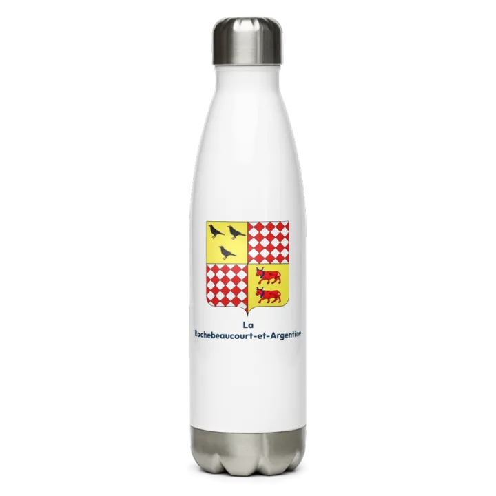 Gourde inox — blason de la Rochebeaucourt-et-Argentine