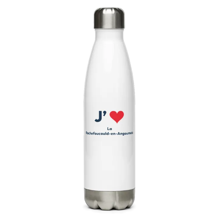 Gourde inox « J’❤ La Rochefoucauld-en-Angoumois »