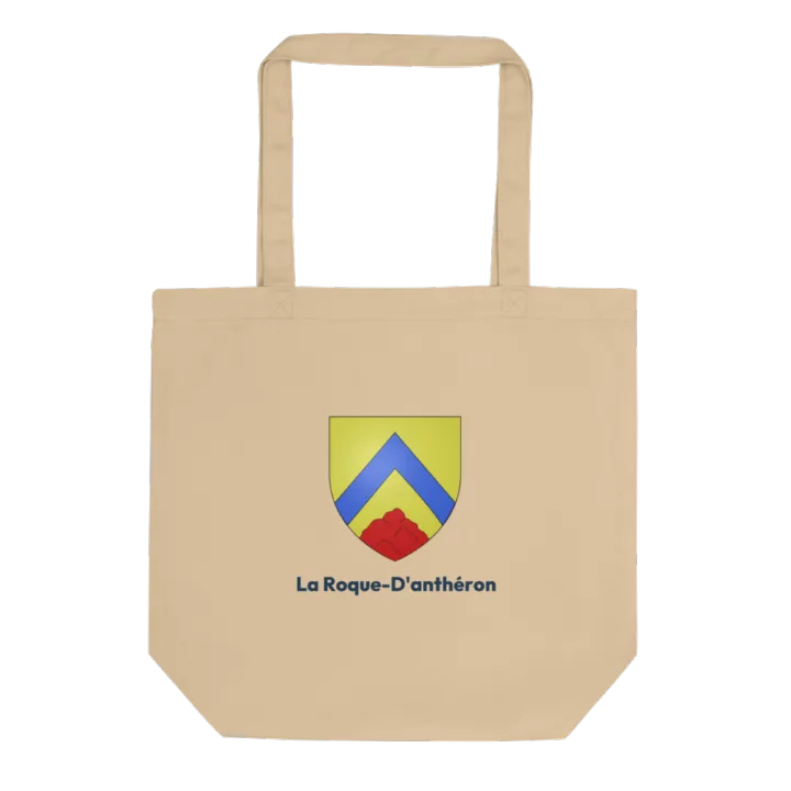 Tote bag coton bio — blason de la Roque-d'Anthéron