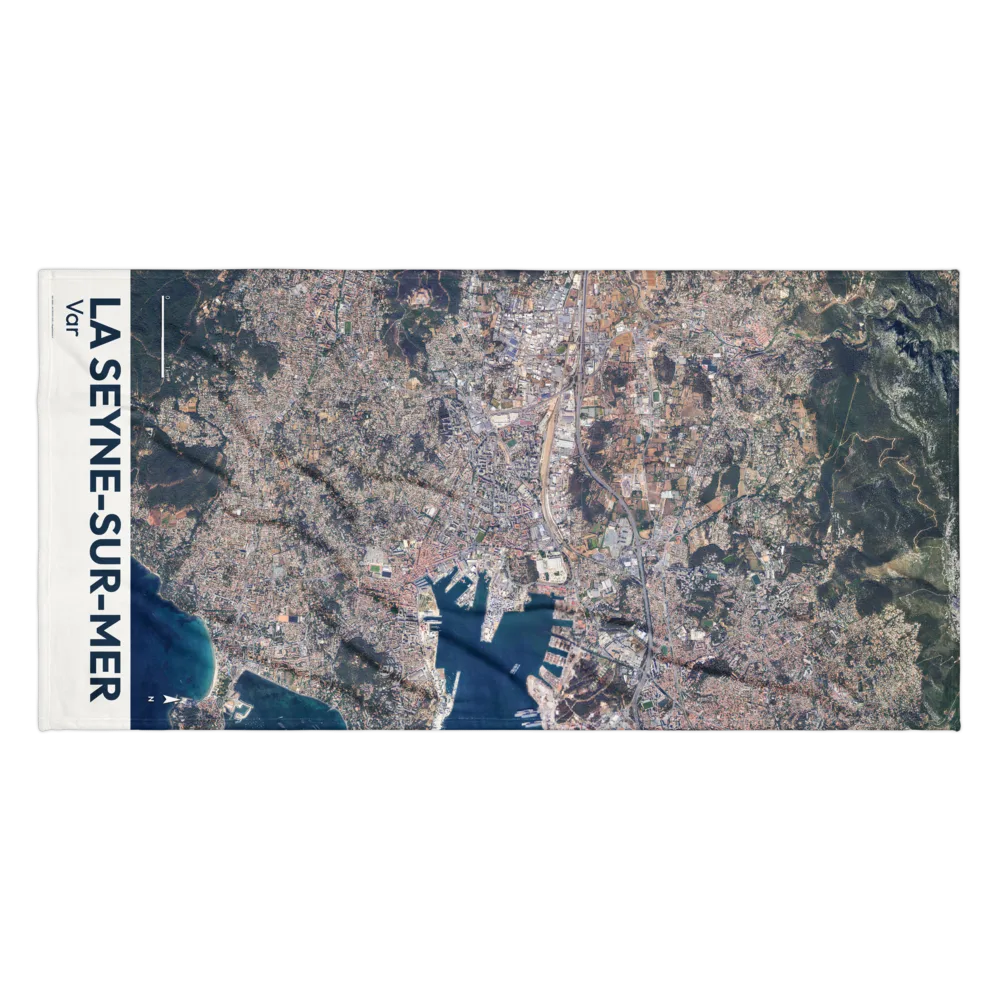 Serviette cartographique — carte de La Seyne-sur-Mer