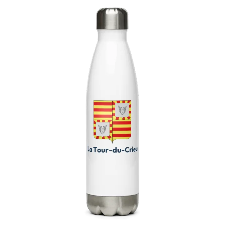 Gourde inox blason de La Tour-du-Crieu