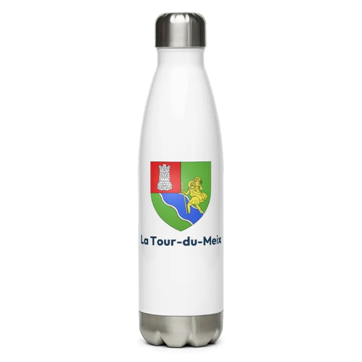 Gourde inox — blason de la Tour-du-Meix