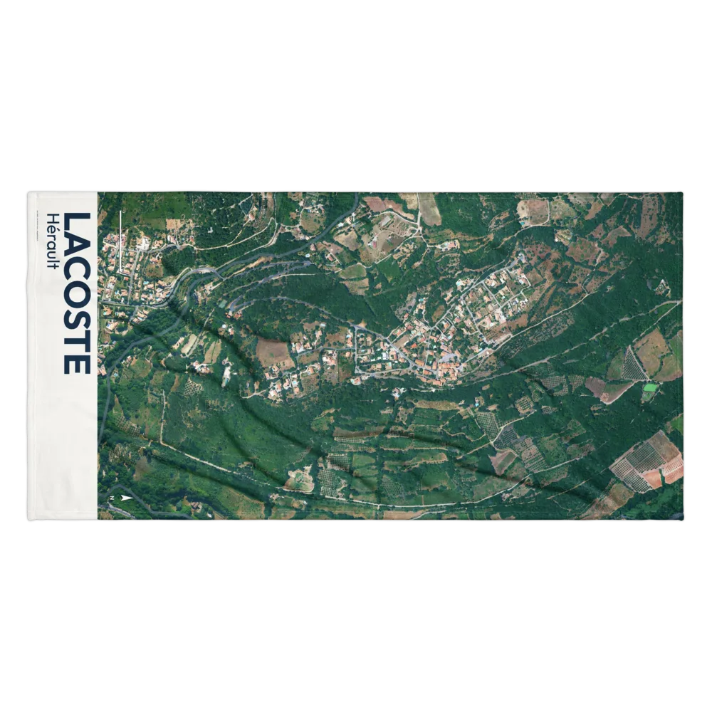 Serviette cartographique — carte de Lacoste