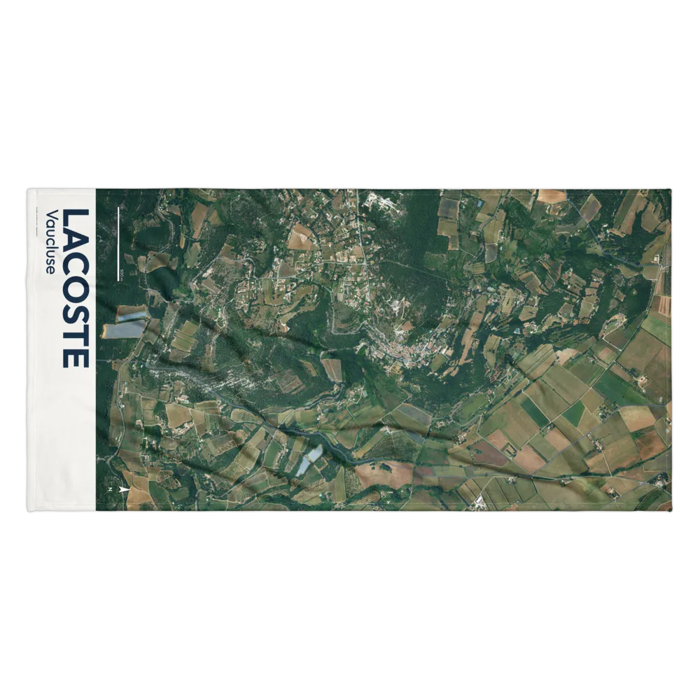 Serviette cartographique — carte de Lacoste