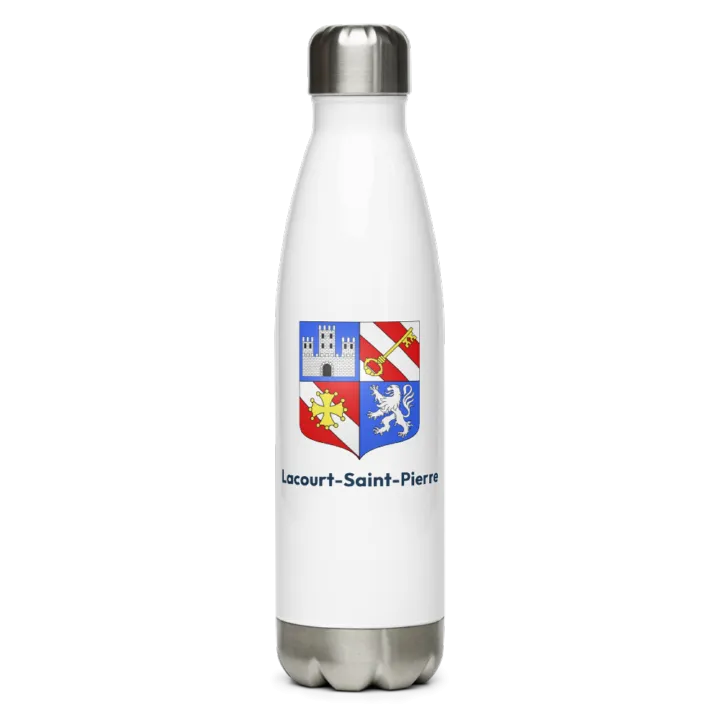 Gourde inox — blason de Lacourt-Saint-Pierre