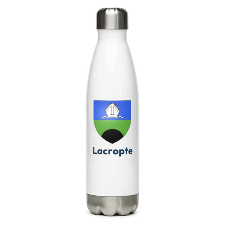Gourde inox blason de Lacropte