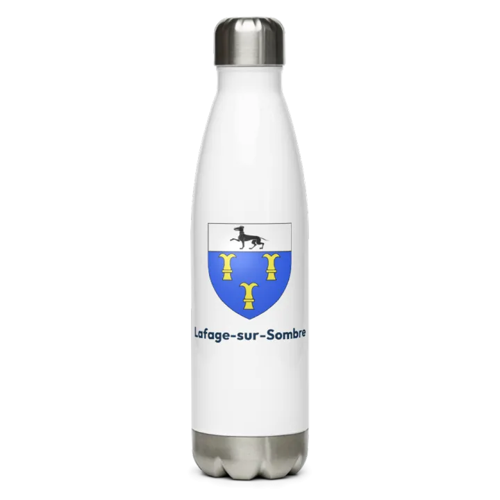 Gourde inox — blason de Lafage-sur-Sombre