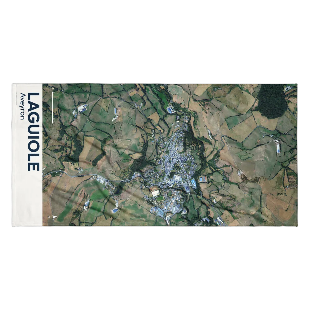 Serviette cartographique — carte de Laguiole
