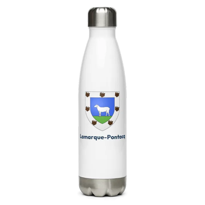 Gourde inox — blason de Lamarque-Pontacq