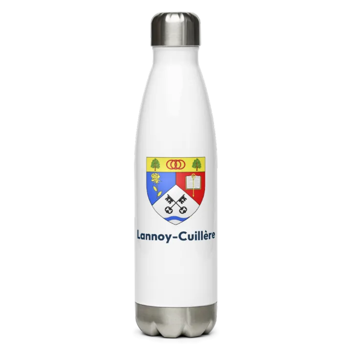 Gourde inox — blason de Lannoy-Cuillère