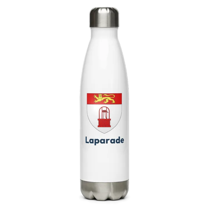 Gourde inox — blason de Laparade