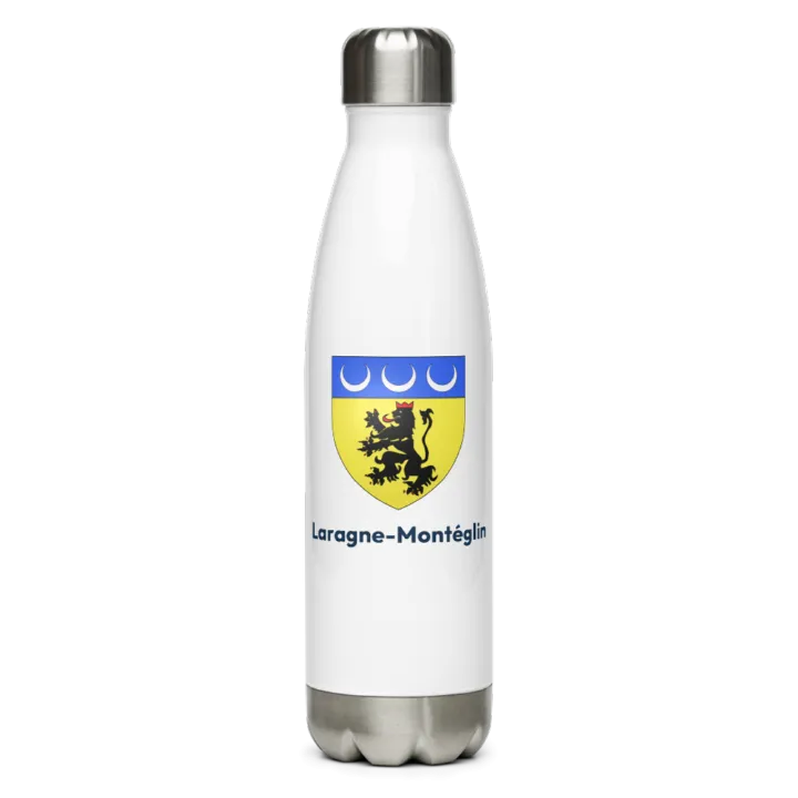 Gourde inox — blason de Laragne-Montéglin