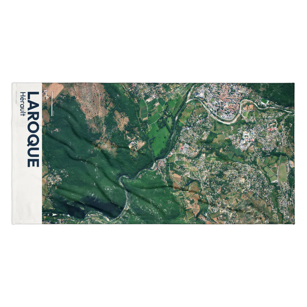 Serviette cartographique — carte de Laroque