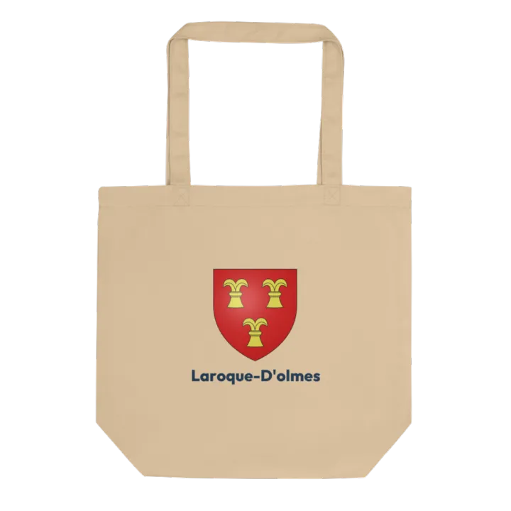Tote bag coton bio — blason de Laroque-d'Olmes