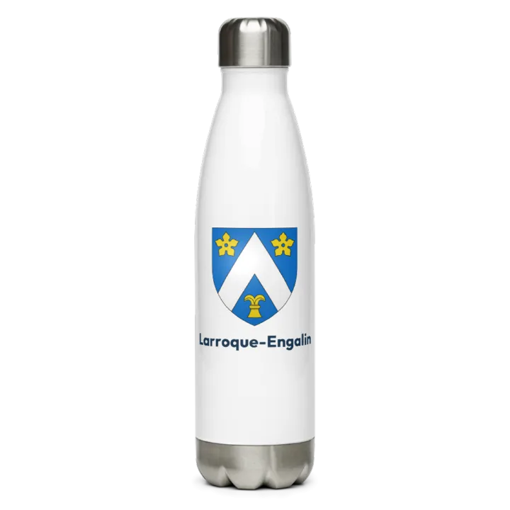 Gourde inox blason de Larroque-Engalin