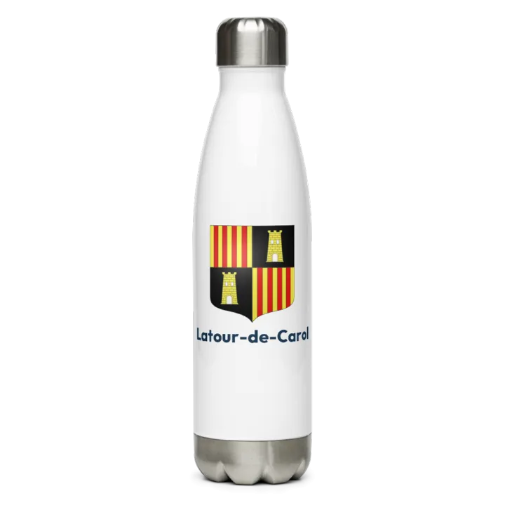 Gourde inox — blason de Latour-de-Carol