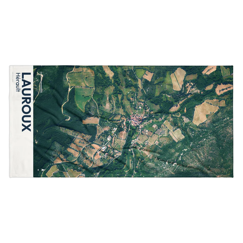 Serviette cartographique — carte de Lauroux