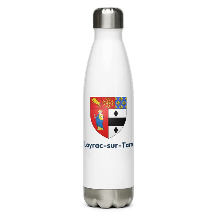 Gourde inox blason de Layrac-sur-Tarn