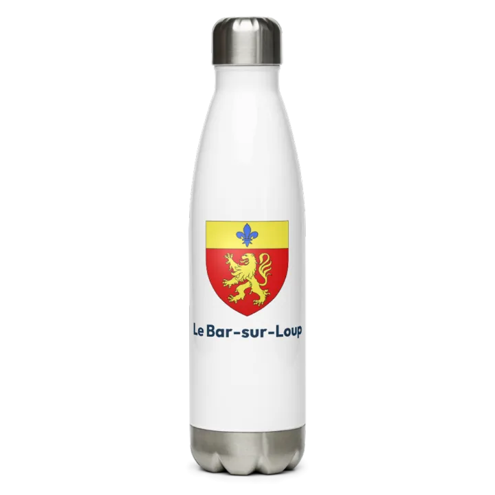 Gourde inox — blason du Bar-sur-Loup